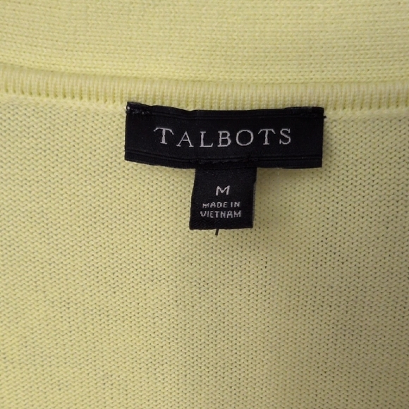 Talbots Lemon Cardigan Sweater - Picture 2 of 6